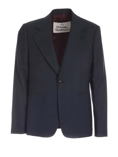 Vivienne Westwood Single-breasted Jacket In Green In Verde