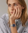 Vivienne Westwood Bloomsbury Watch Silver / Blue Stainless Steel Women In Silver / Blue