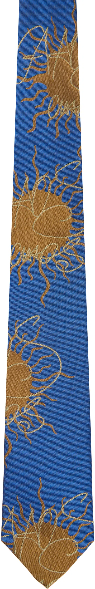 Vivienne Westwood Blue 8.5cm 'chaos' Tie