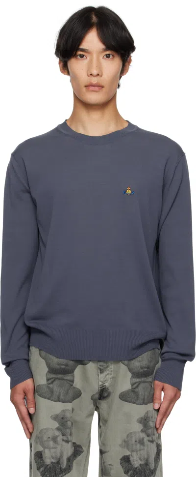 Vivienne Westwood Alex Round Neck Sweater In Blue