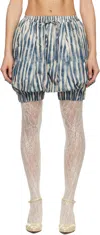 Vivienne Westwood Blue & Off-white Bloomers Shorts In Blue
