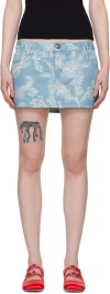 Vivienne Westwood Blue & Off-white Foam Miniskirt In K203 Blue Coral