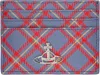 Vivienne Westwood Blue & Orange Flat Card Holder In Ss25-k302