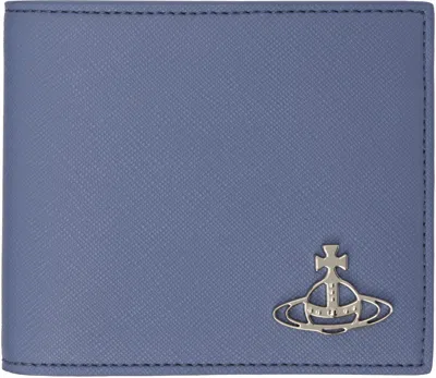 Vivienne Westwood Blue Billfold Wallet In Ss25-k404