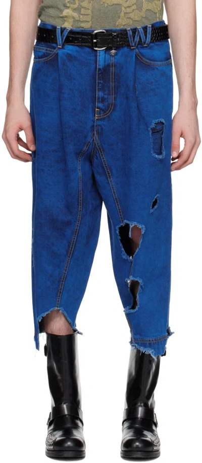 Vivienne Westwood Blue Bleached Jeans In Ss24-k309