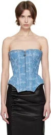 Vivienne Westwood Cobrax Denim Corset In Blue