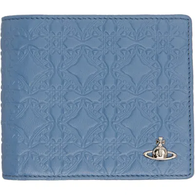 Vivienne Westwood Blue Coin Pocket Man Wallet In White