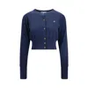 Vivienne Westwood Bea Crop Cardigan In Blue