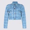 Vivienne Westwood Cropped Indigo Blue Jacket With Flap Pockets In Blue