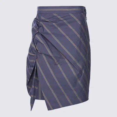 Vivienne Westwood Blue Cotton Skirt In Purple