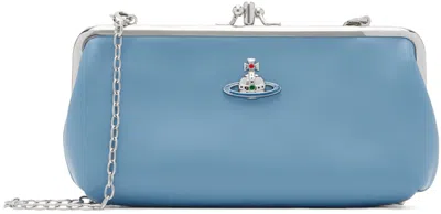 Vivienne Westwood Blue Db Frame Chain Bag