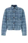 Vivienne Westwood Marlene Jacket Laser Denim Vw-grid-blue Xl Men