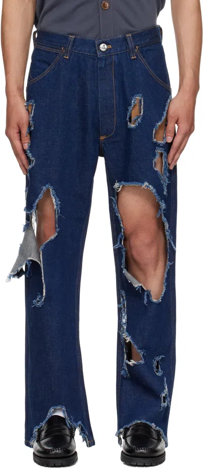 Vivienne Westwood Blue Distressed Ranch Jeans