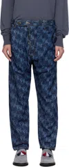 Vivienne Westwood Printed Trousers With Pockets And Loops In Blue