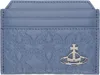 Vivienne Westwood Blue Embossed Nappa Slim Card Holder