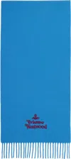 Vivienne Westwood Blue Embroidered Scarf