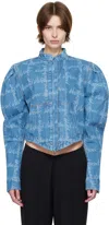 Vivienne Westwood Filli Jacket Denim Jackets In K306 Vw Grid/blue