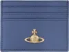 Vivienne Westwood Blue Flat Card Holder In Ss25-k401