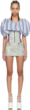 Vivienne Westwood Blue Foam Miniskirt In K302 Light Blue