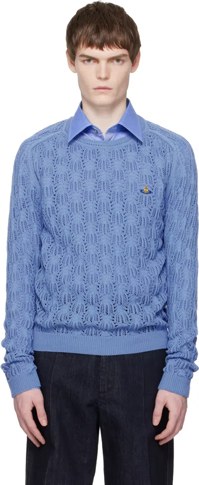 Vivienne Westwood Frost Crew Neck Sweater In Blue