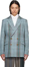 Vivienne Westwood Blue Loose Db Blazer In Ss25-k207