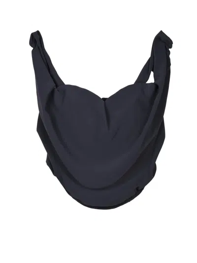 Vivienne Westwood Blue Polyester Sunday Corset In Black