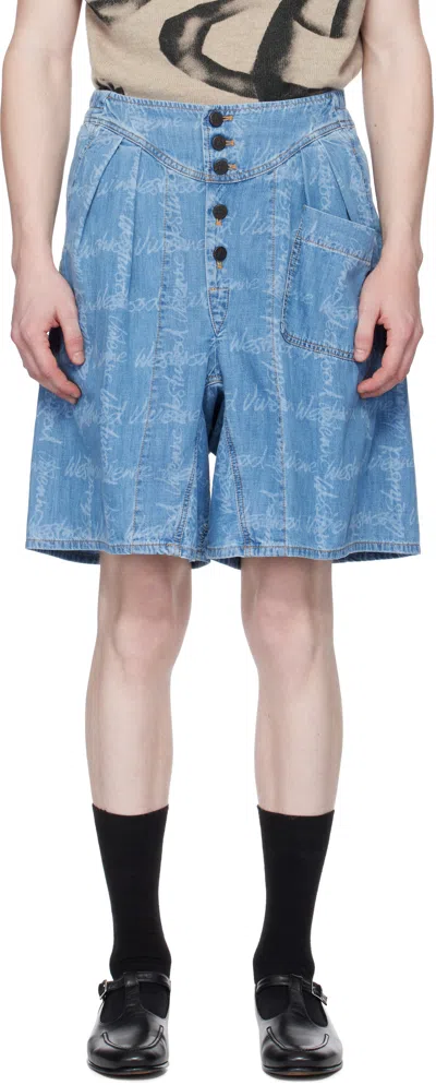 Vivienne Westwood Blue Romario Bermuda Shorts In Ss25-k306