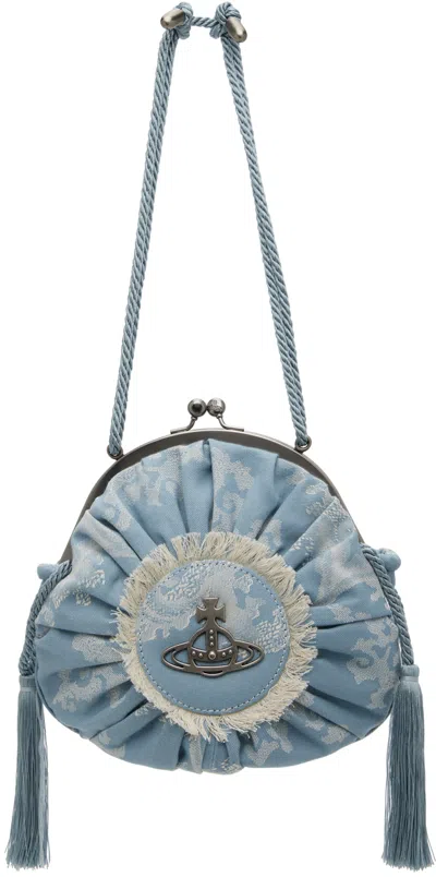 Vivienne Westwood Blue Rosie Circle Frame Crossbody Bag In Burgundy