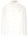 Vivienne Westwood Shirt With Subtle Orb Embroidery And Tailored Fit In White