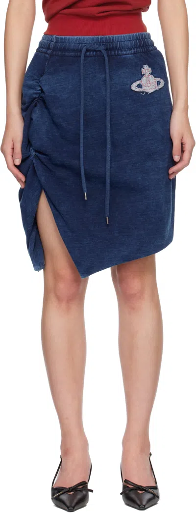 Vivienne Westwood Blue Side Panther Miniskirt