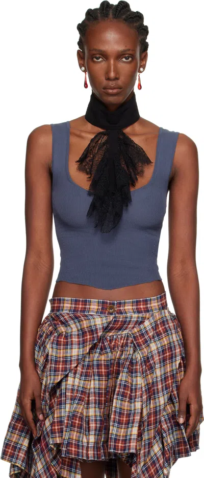 Vivienne Westwood Blue Sole Bodice Tank Top