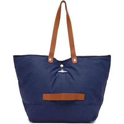 Vivienne Westwood Blue Utility Shopper Tote
