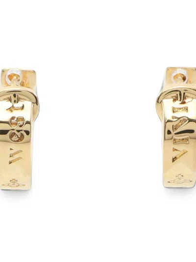Pre-owned Vivienne Westwood Bobby Hoop Earrings In Gold