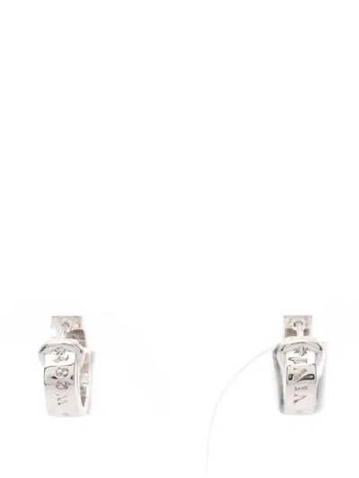 Pre-owned Vivienne Westwood Bobby Hoop Earrings In Silver