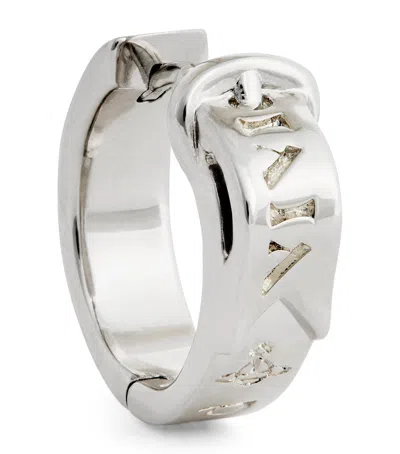 Vivienne Westwood Bobby Hoop Earrings In Silver
