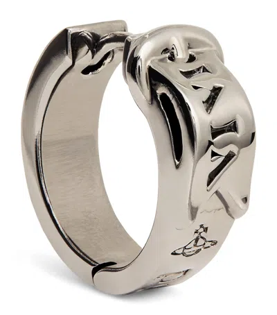 Vivienne Westwood Bobby Single Hoop Earring In Metallic
