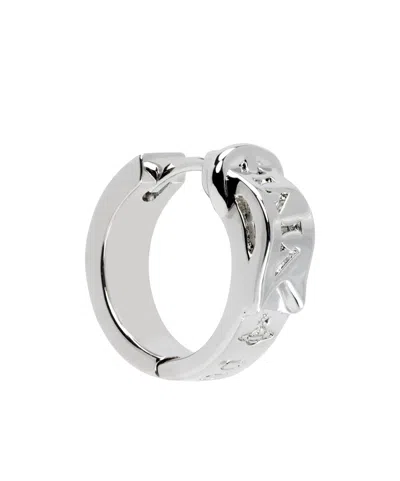 Vivienne Westwood Bobby Single Hoop Earring In White