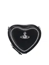 Vivienne Westwood Shoulder Bag With Rhinestones In Black