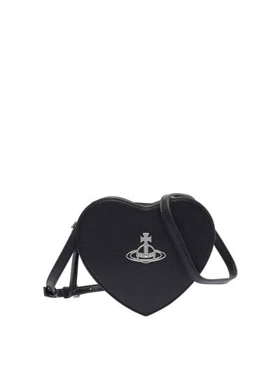 Vivienne Westwood Louise Heart Crossbody Bag In Black