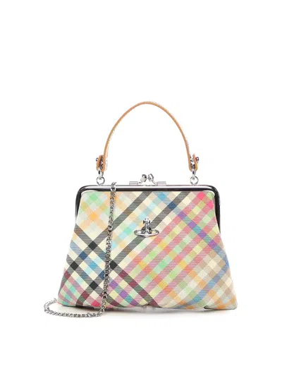 Vivienne Westwood Granny Frame Bag With Logo In Multi