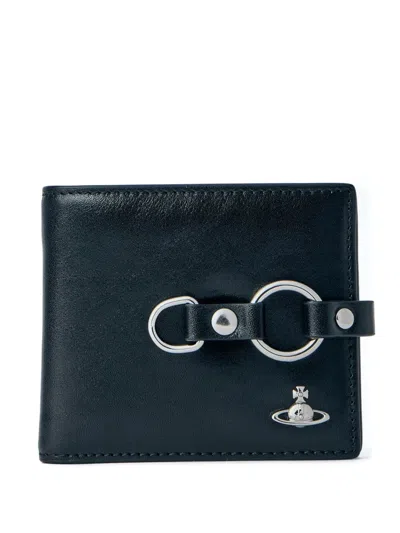Vivienne Westwood Man. Bondage Billfold Wallet In Black