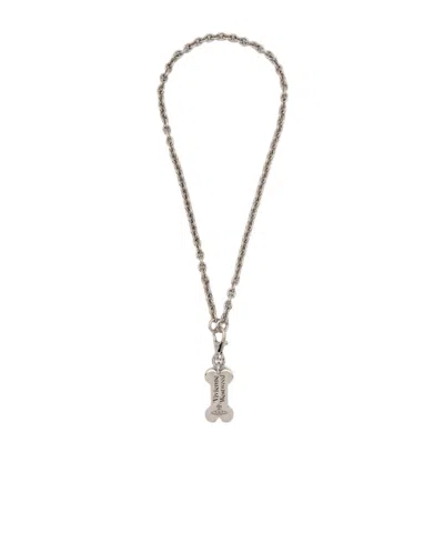 Vivienne Westwood Bone Pendant Necklace In Neutral