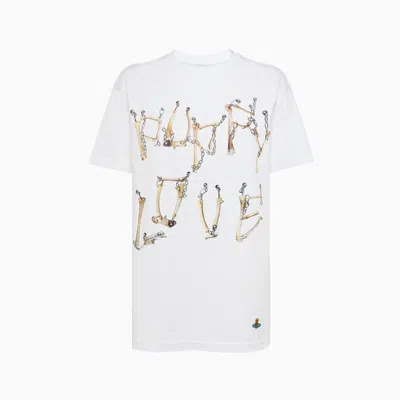 Vivienne Westwood Bones And Chain T-shirt In White