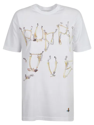 Vivienne Westwood Bones N Chain Classic T-shirt In White