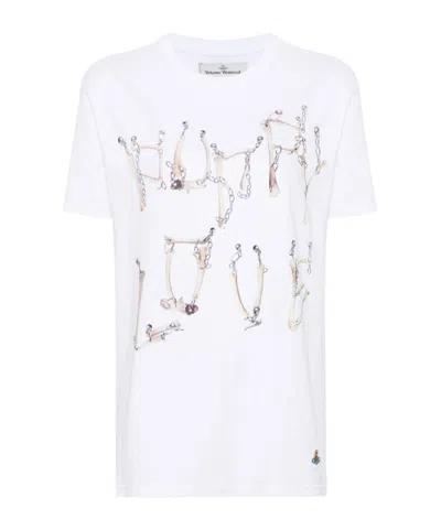 VIVIENNE WESTWOOD BONES 'N CHAIN COTTON T-SHIRT