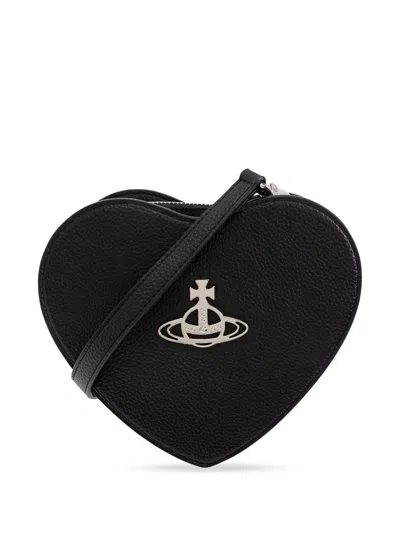 Vivienne Westwood Louise Heart Crossbody Bag In Black