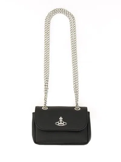 Vivienne Westwood Borsa Con Catena Small In Black