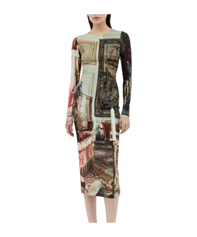 Vivienne Westwood Boulle Printed Midi Dress In Multicoloured