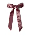Vivienne Westwood Bow-shaped Orb-logo Hair Clip In Burgundy