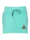 Vivienne Westwood Orb-embroidered Cotton Miniskirt In Green